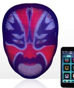 Máscara LED Iluminada para Halloween, Máscara Brillante