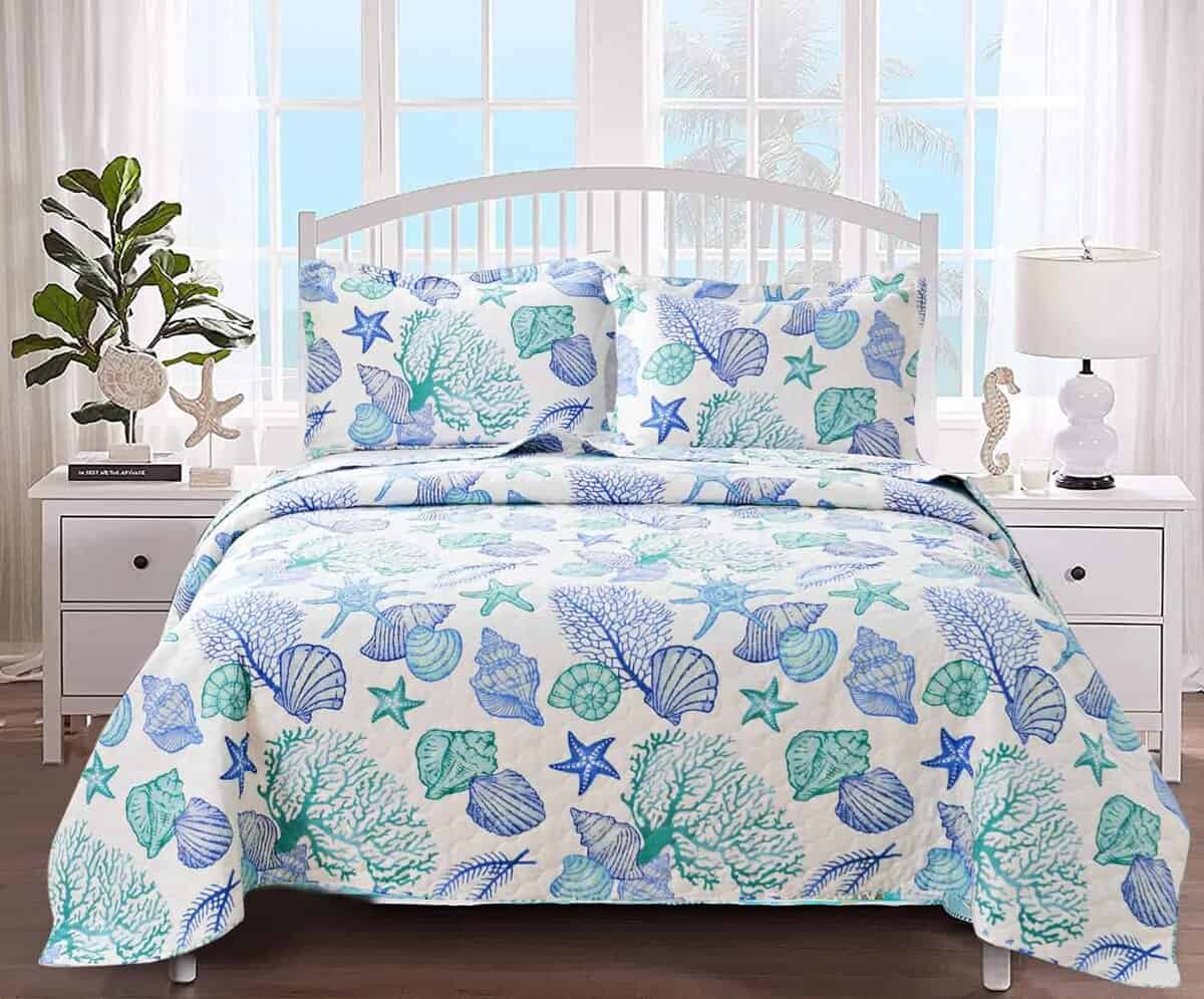 Juego de Edredón Costero de 3 Piezas Tamaño King, Tema