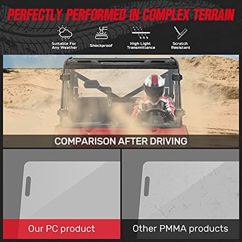 Parabrisas completo de UTV transparente de policarbonato - Imagen 5