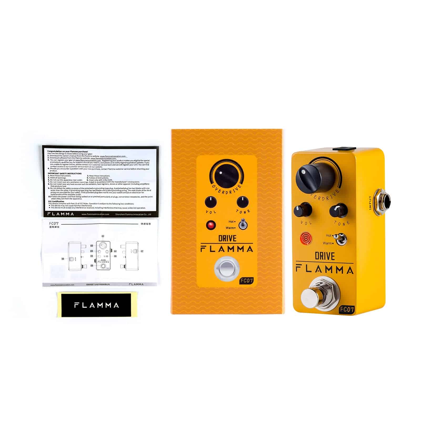 Pedal de Overdrive FLAMMA FC07 Vintage Modos de Overdrive - Imagen 3