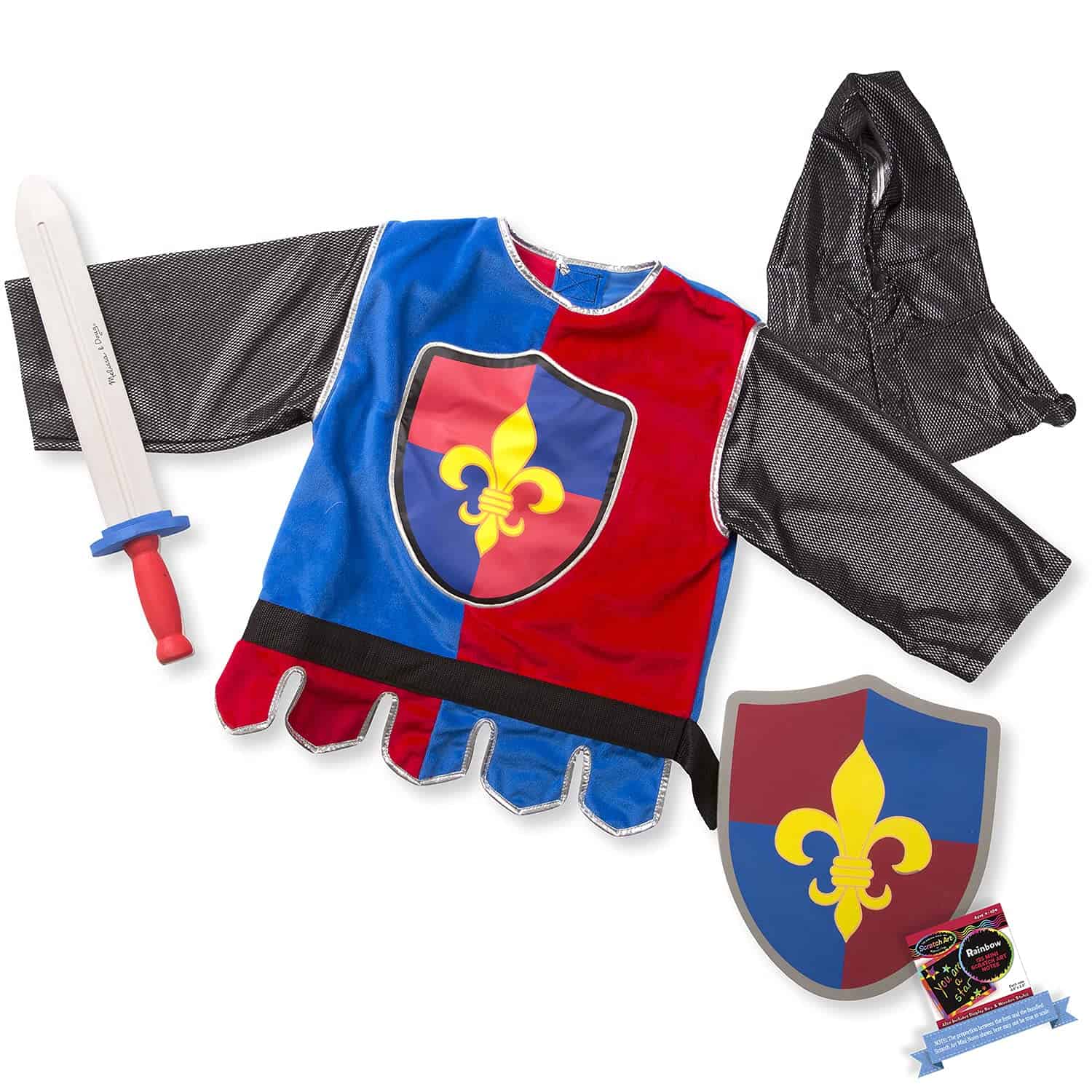 Set de Rol de Caballero con 1 Cuaderno de Rascar M&D