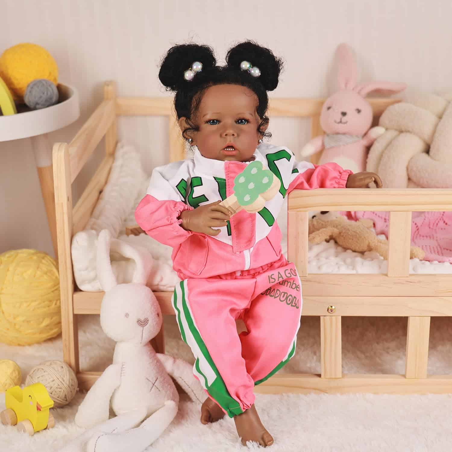 Muñeca Realista Rebornova para Niña Negra, Africana - Imagen 4