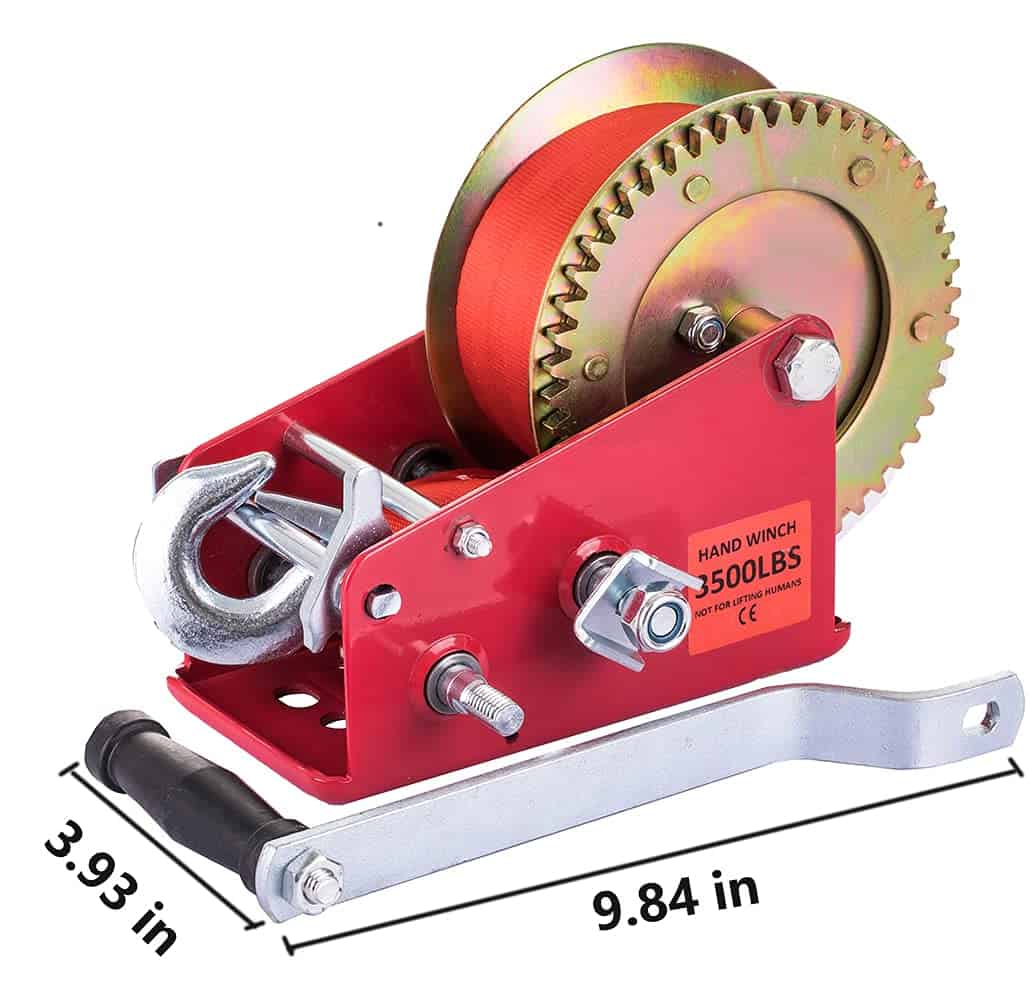 Malacate Manual de 3500 lbs de Alta Resistencia con - Imagen 3