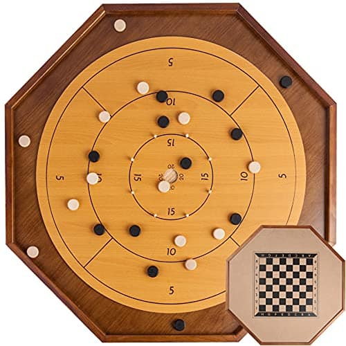 Tablero Oficial de Crokinole y Damas, Juego de Tablero de