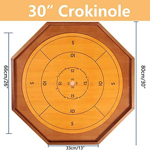 Tablero Oficial de Crokinole y Damas, Juego de Tablero de - Imagen 4