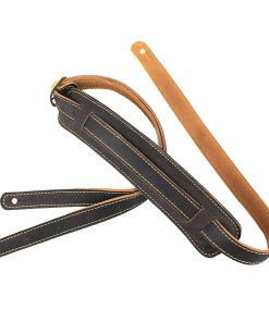 Correa de guitarra acolchada vintage de piel premium con