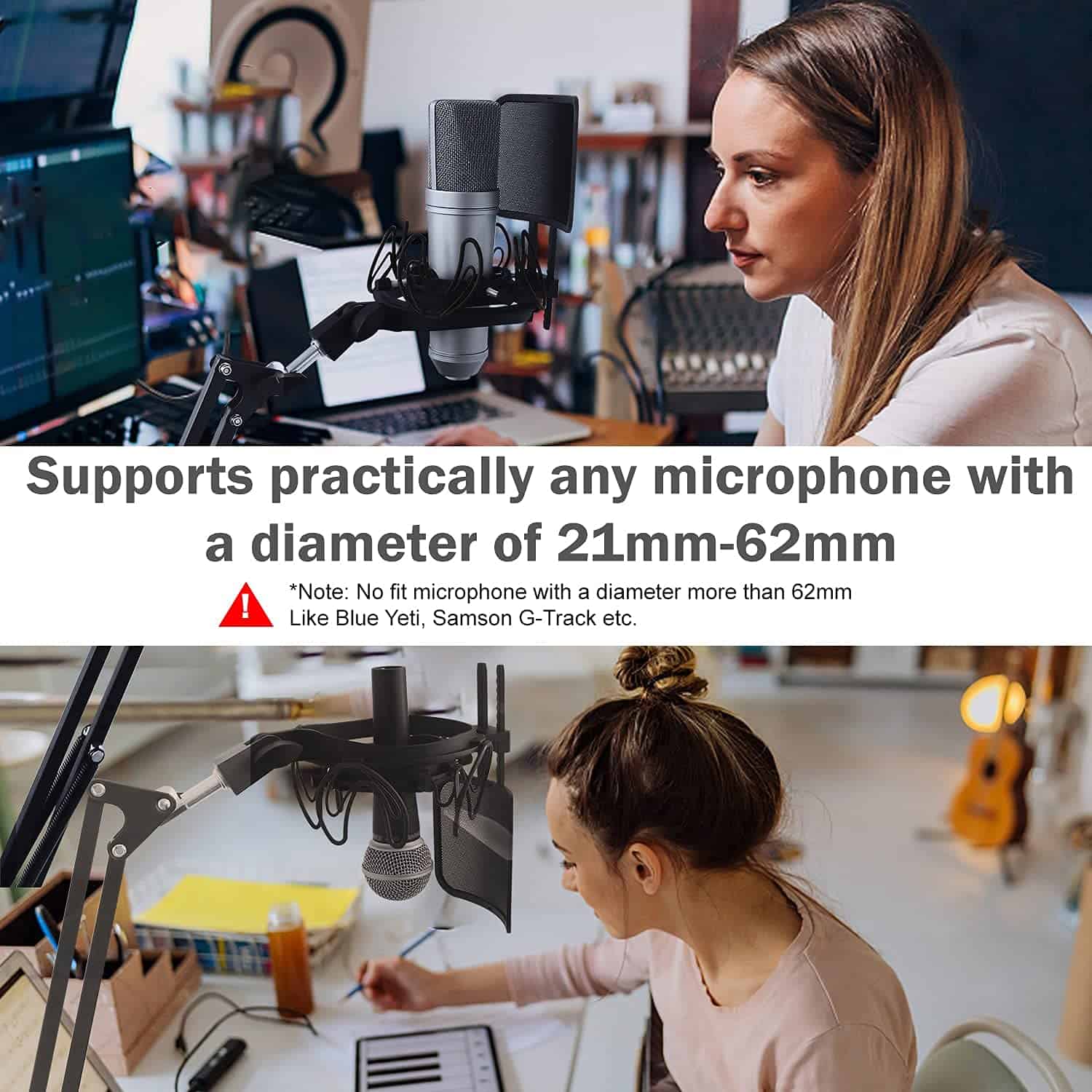Soporte Universal para Micrófono Mictop con Filtro Anti-Pop - Imagen 5