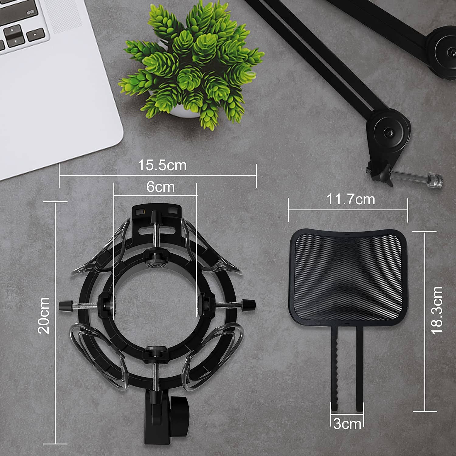 Soporte Universal para Micrófono Mictop con Filtro Anti-Pop - Imagen 7