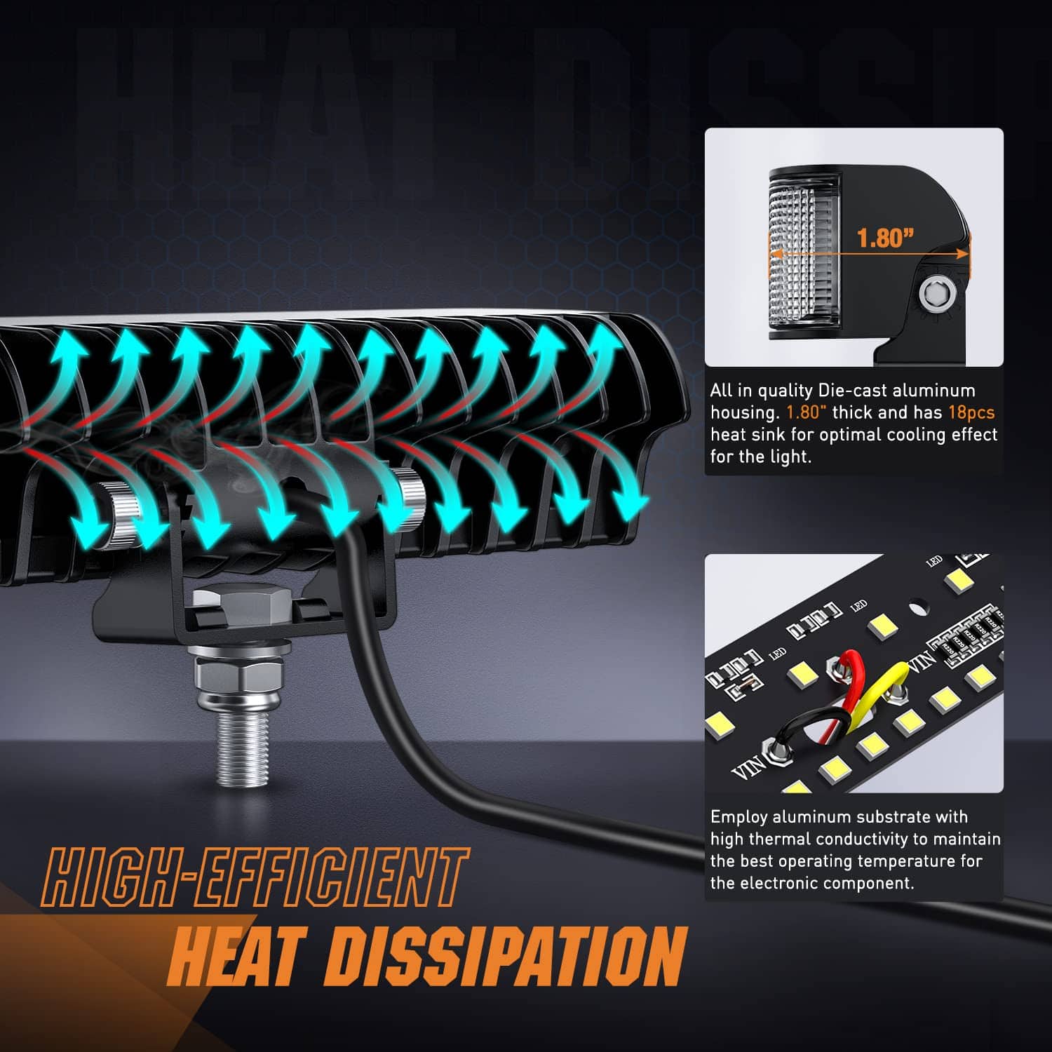 Nilight Faros LED DRL Side Shooter Pods, 6.5 Pulgadas - Imagen 6