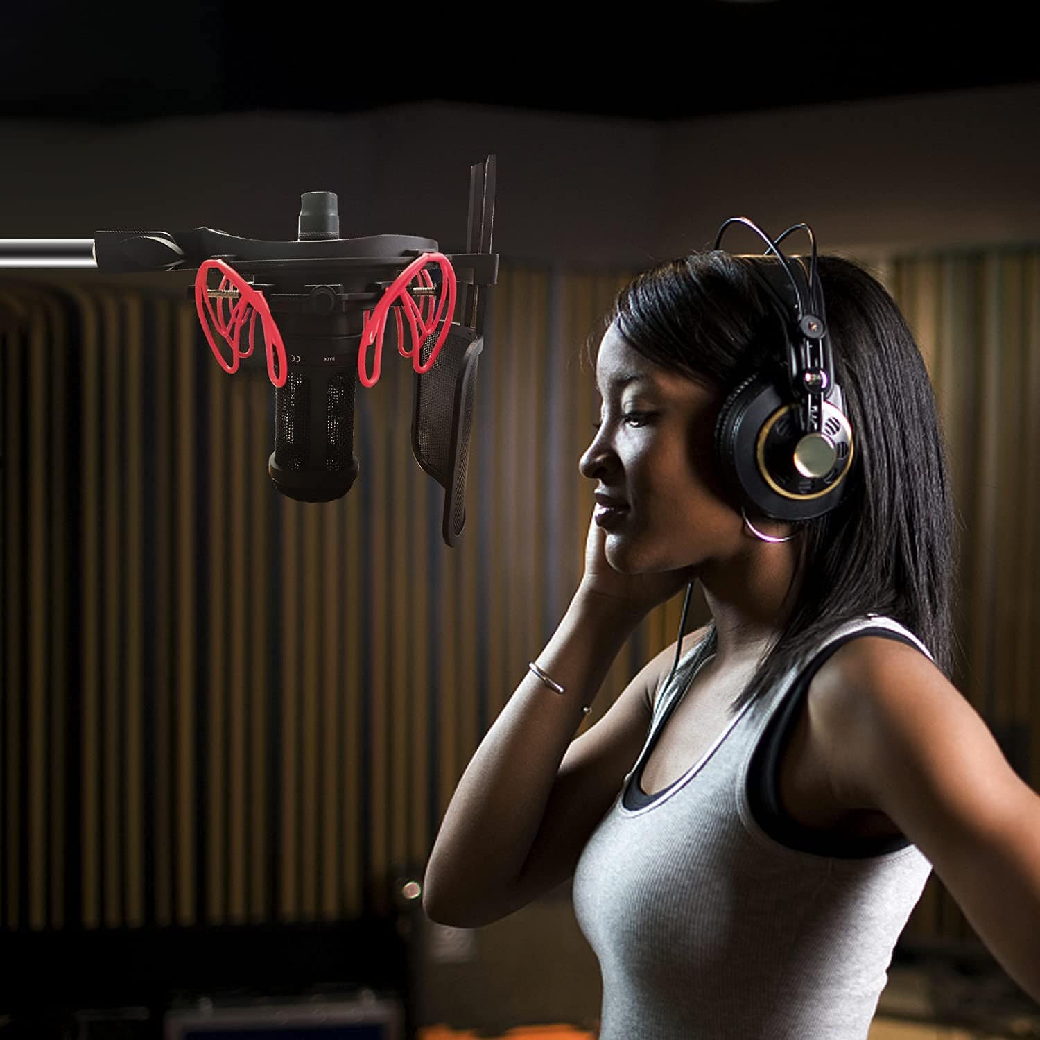 Mictop Universal Soporte Antichoque de Micrófono con Filtro - Imagen 8