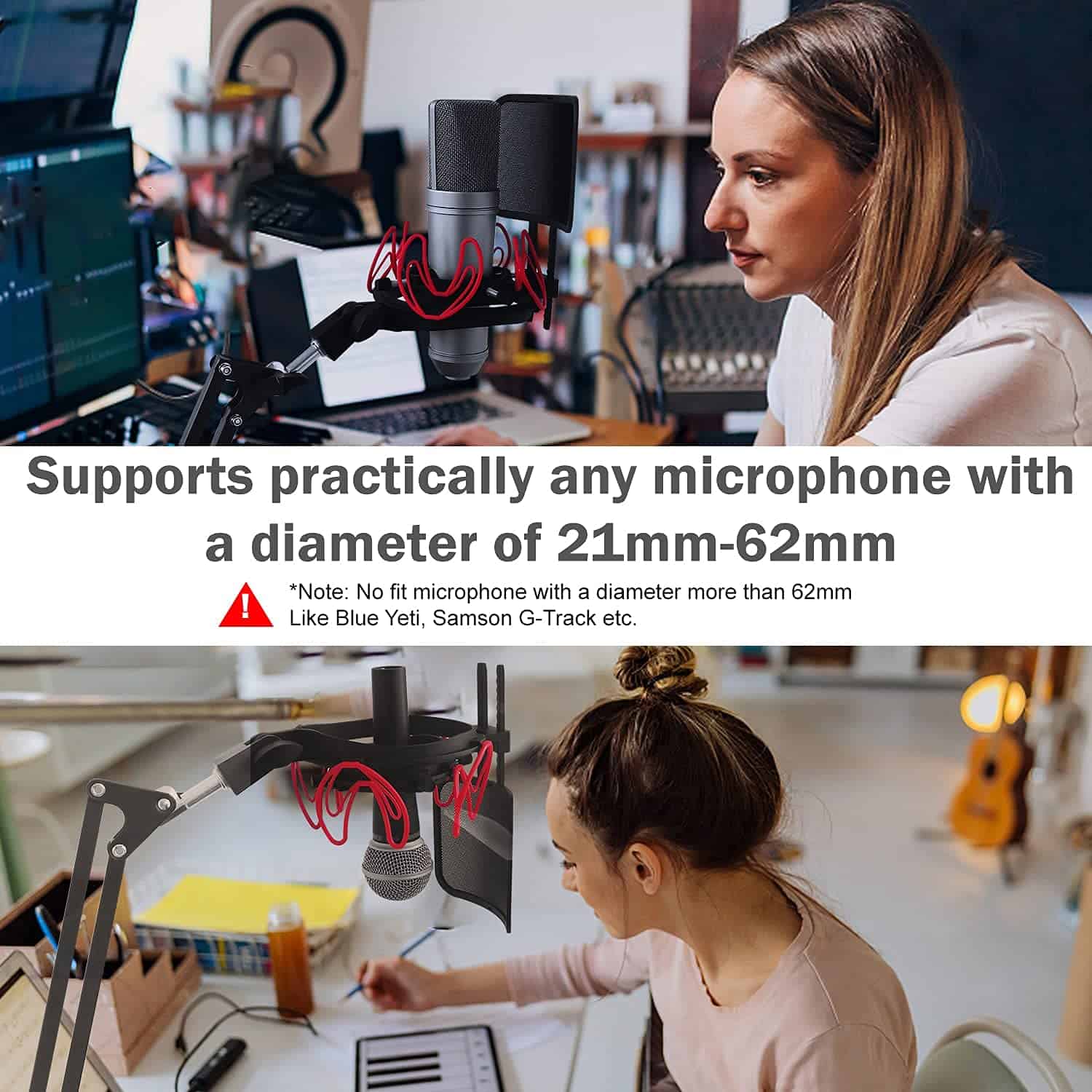 Mictop Universal Soporte Antichoque de Micrófono con Filtro - Imagen 5