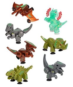 Paquete de 7 huevos de dinosaurio Glow in The Dark Stikbot