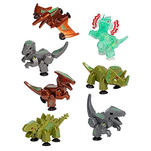 Paquete de 7 huevos de dinosaurio Glow in The Dark Stikbot