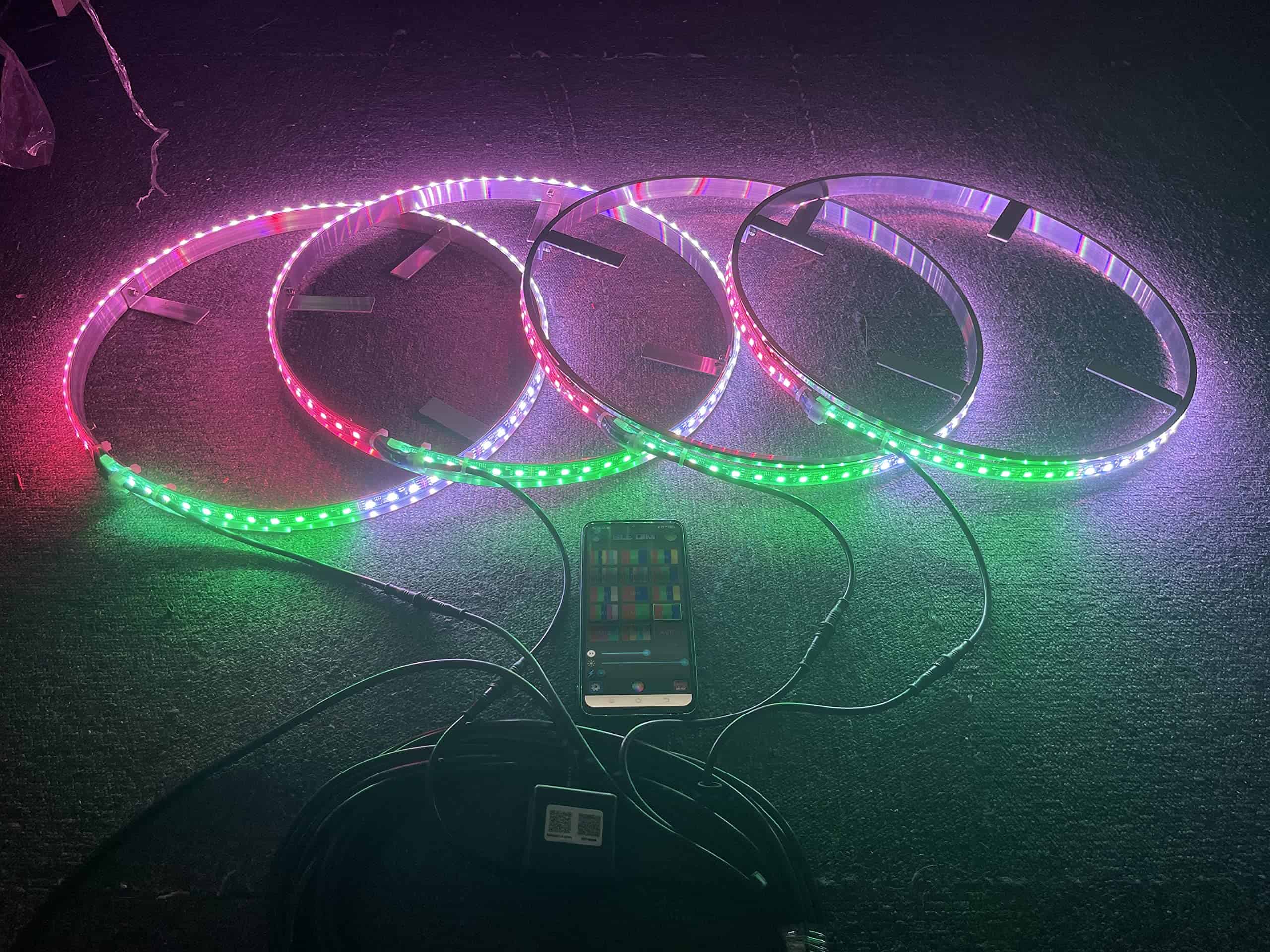 Kit de Luz de Anillo LED de 15.5'' Dream Color Chasing FIA - Imagen 5