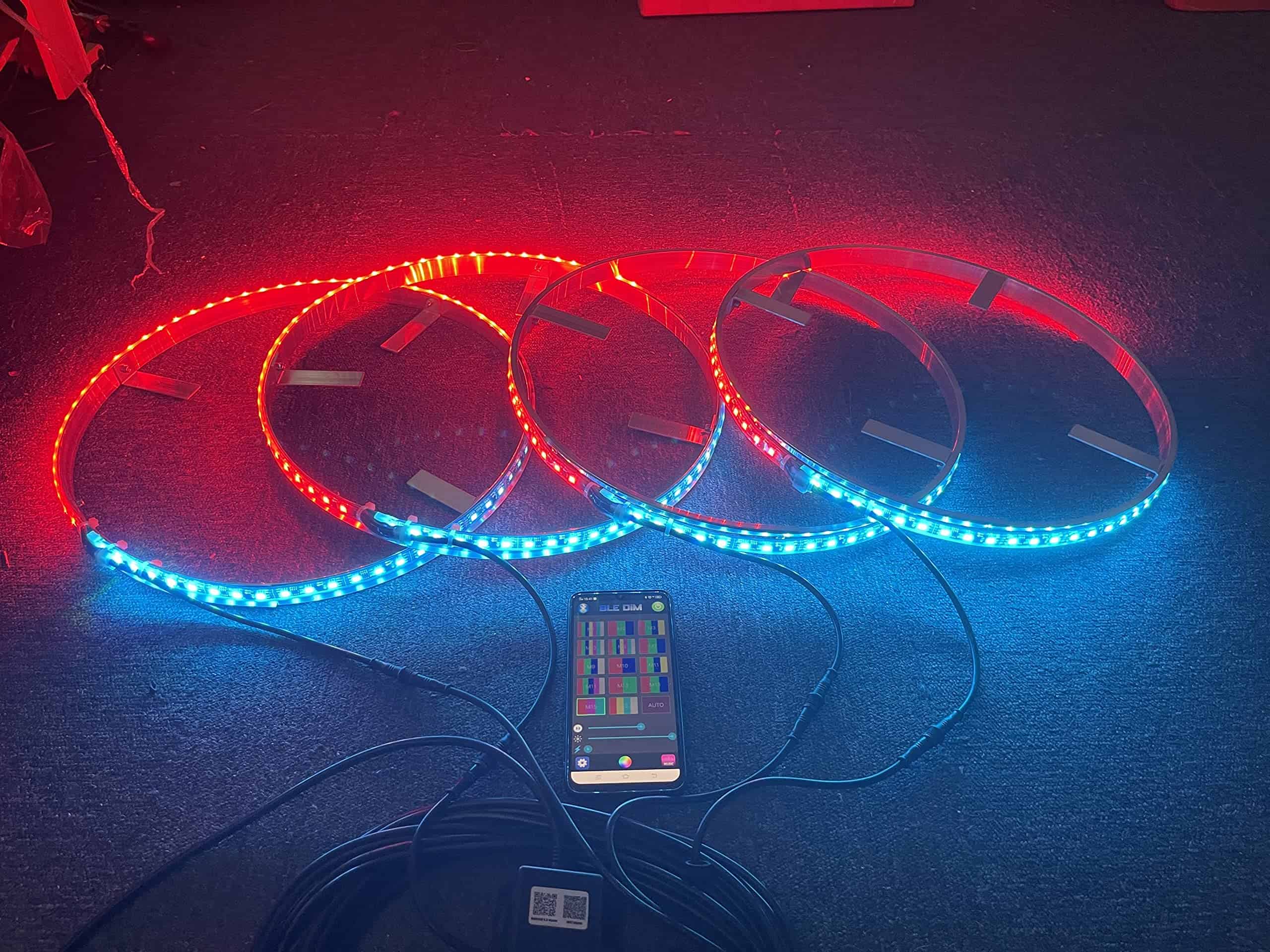 4PCS 17.5'' Luces LED RGB Cambiantes de Color de Carrusel - Imagen 4