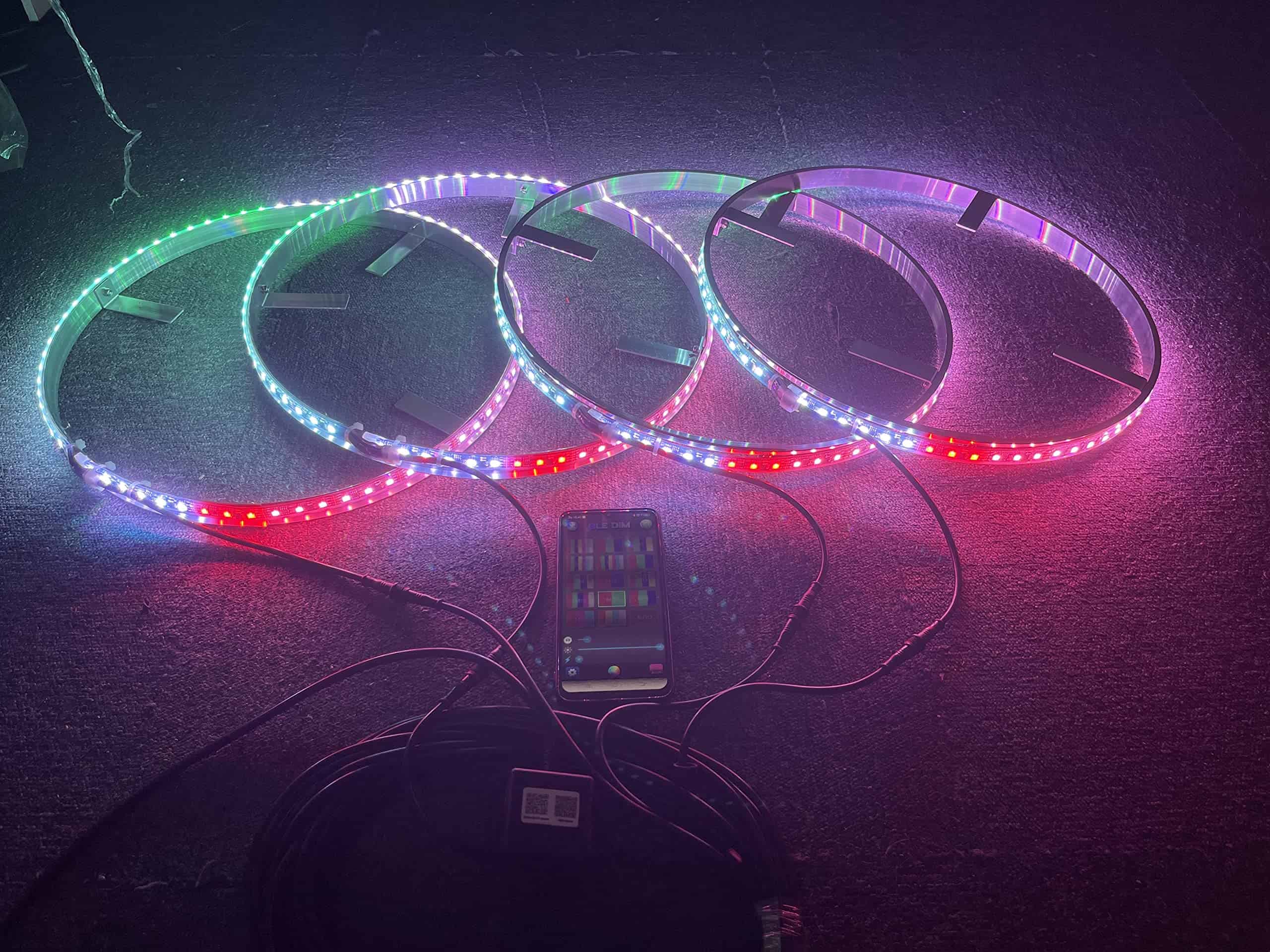 Kit de Luz de Anillo LED de 15.5'' Dream Color Chasing FIA - Imagen 3