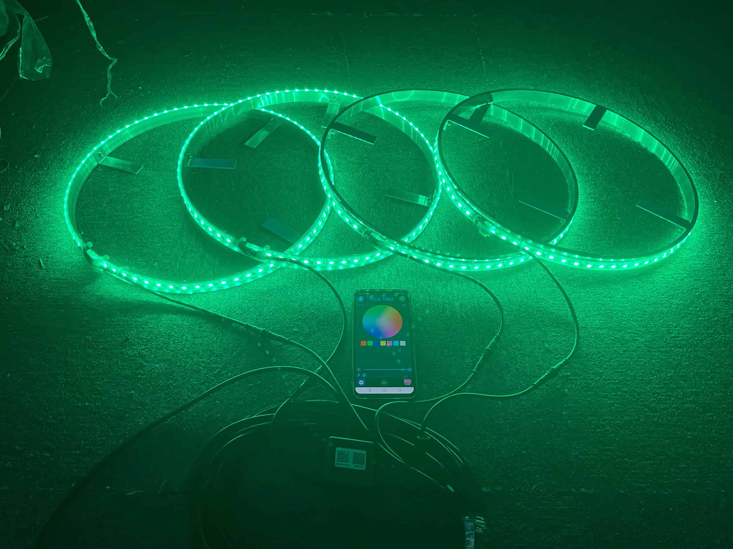 4PCS 17.5'' Luces LED RGB Cambiantes de Color de Carrusel - Imagen 9