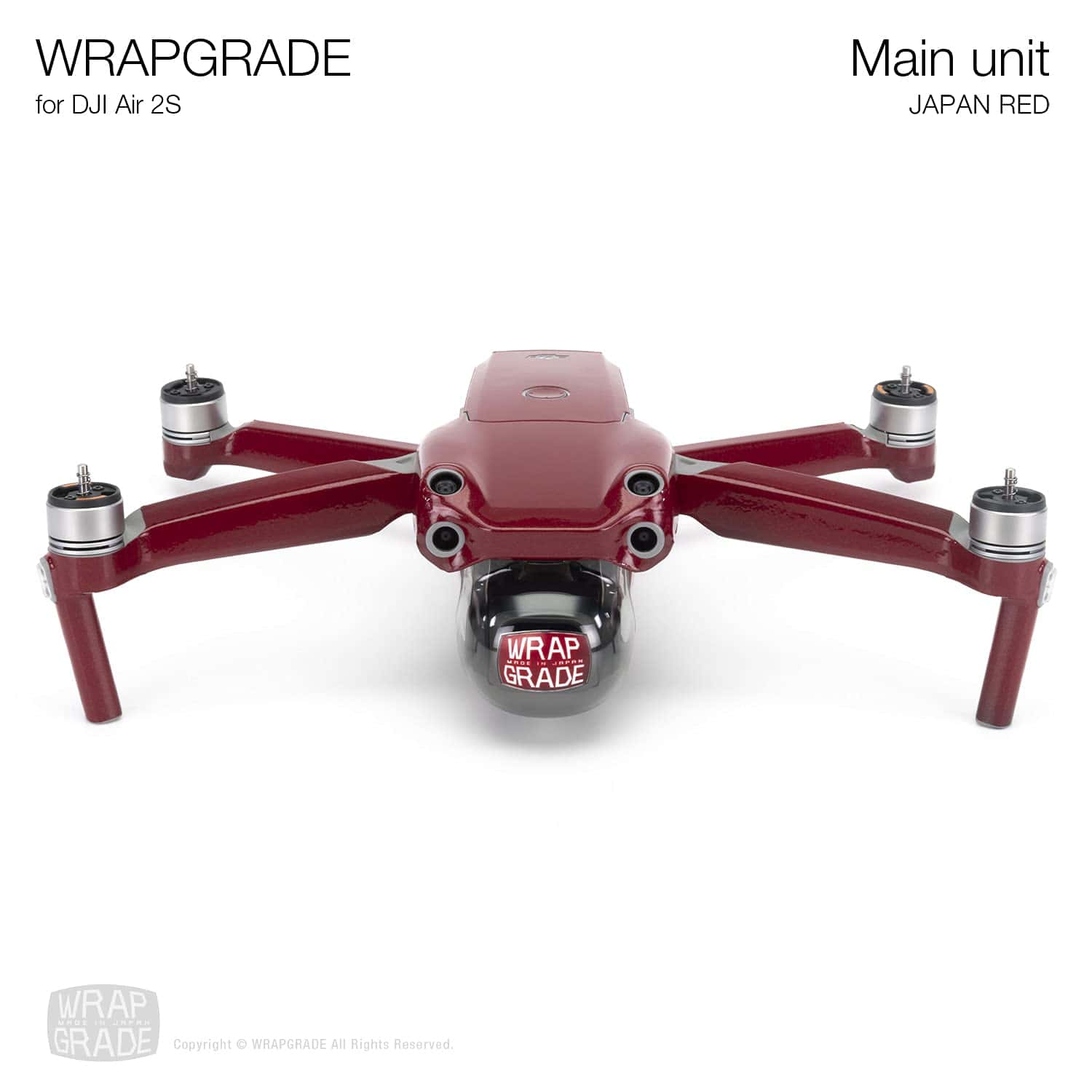 Wrapgrade Main Unit Skin Compatible con DJI Air 2S (ROJO - Imagen 3