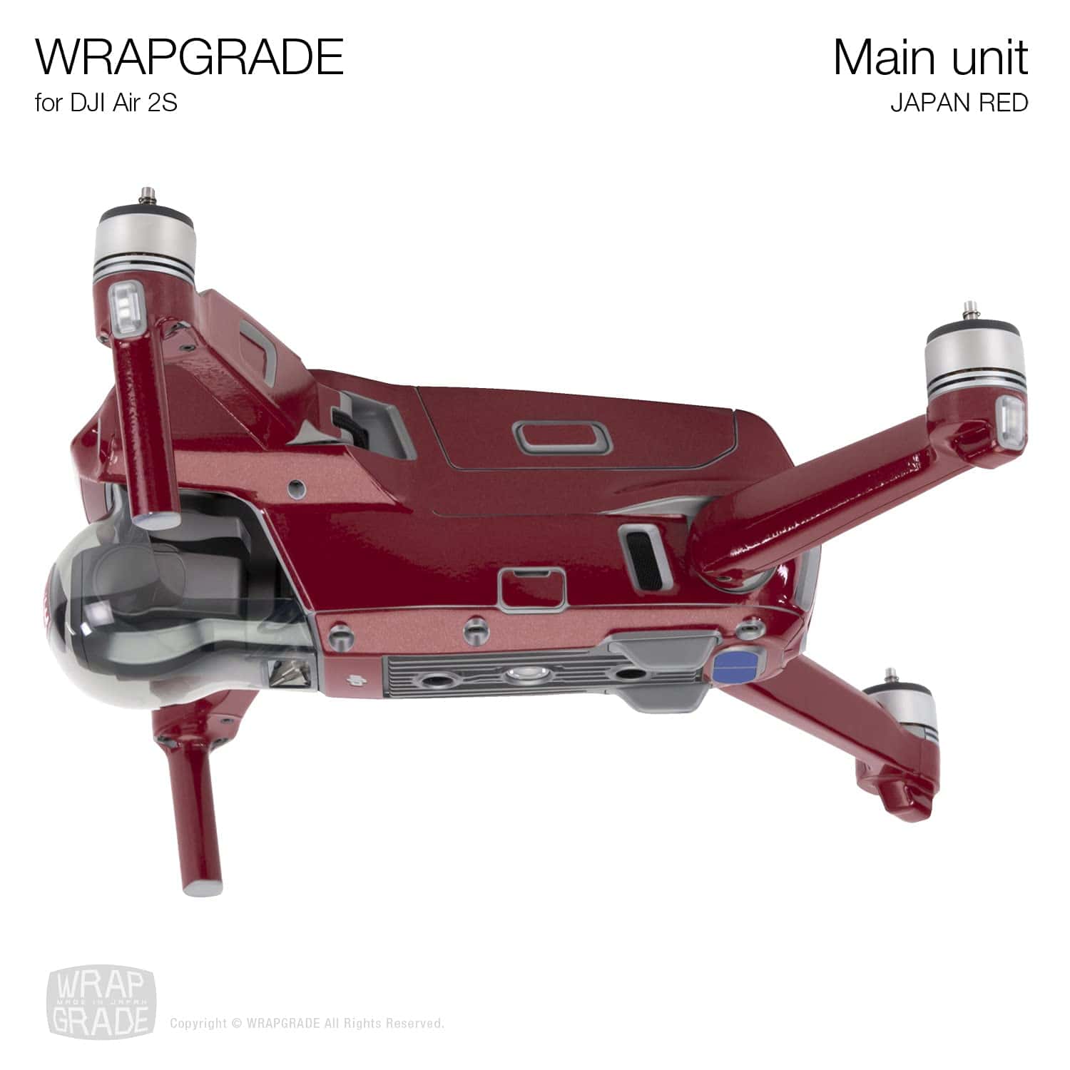 Wrapgrade Main Unit Skin Compatible con DJI Air 2S (ROJO - Imagen 4