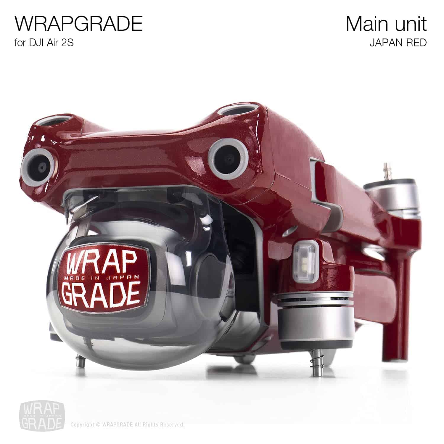 Wrapgrade Main Unit Skin Compatible con DJI Air 2S (ROJO - Imagen 7