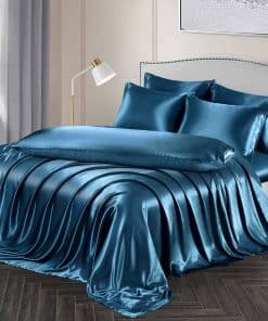 Ersmak Juego de Sábanas de Satén de 7 Piezas Tamaño