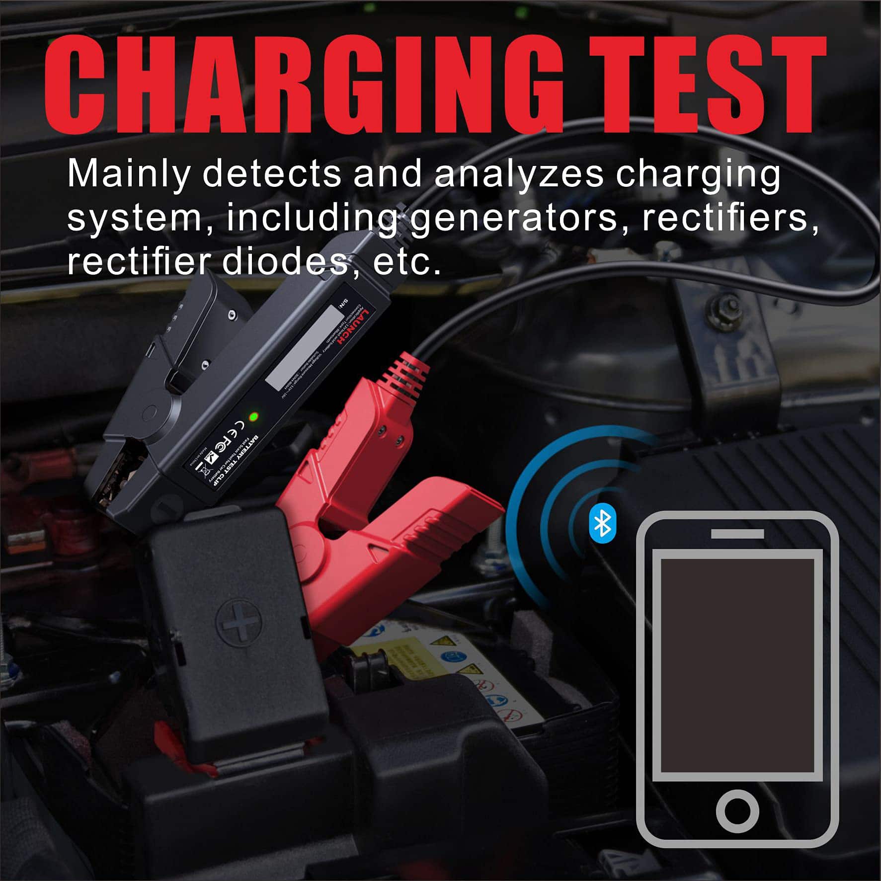 Probador de batería Launch, Clip de prueba de batería - Imagen 5