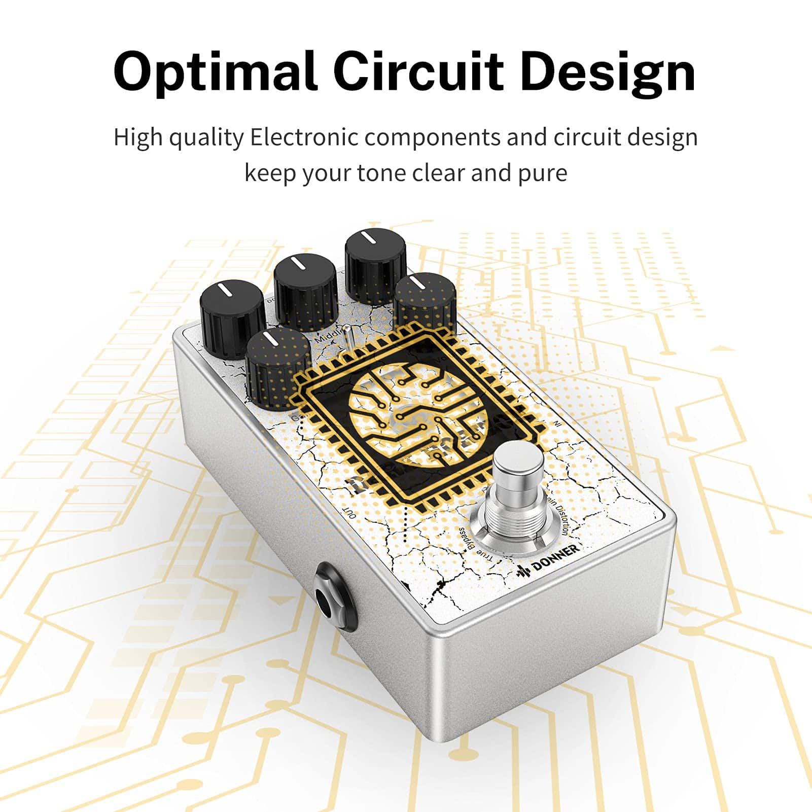 Pedal de Distorsión para Guitarra Donner, Dark Horizon - Imagen 5