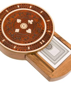 Tablero de Cribbage de Madera Palm Royal - y Cartas