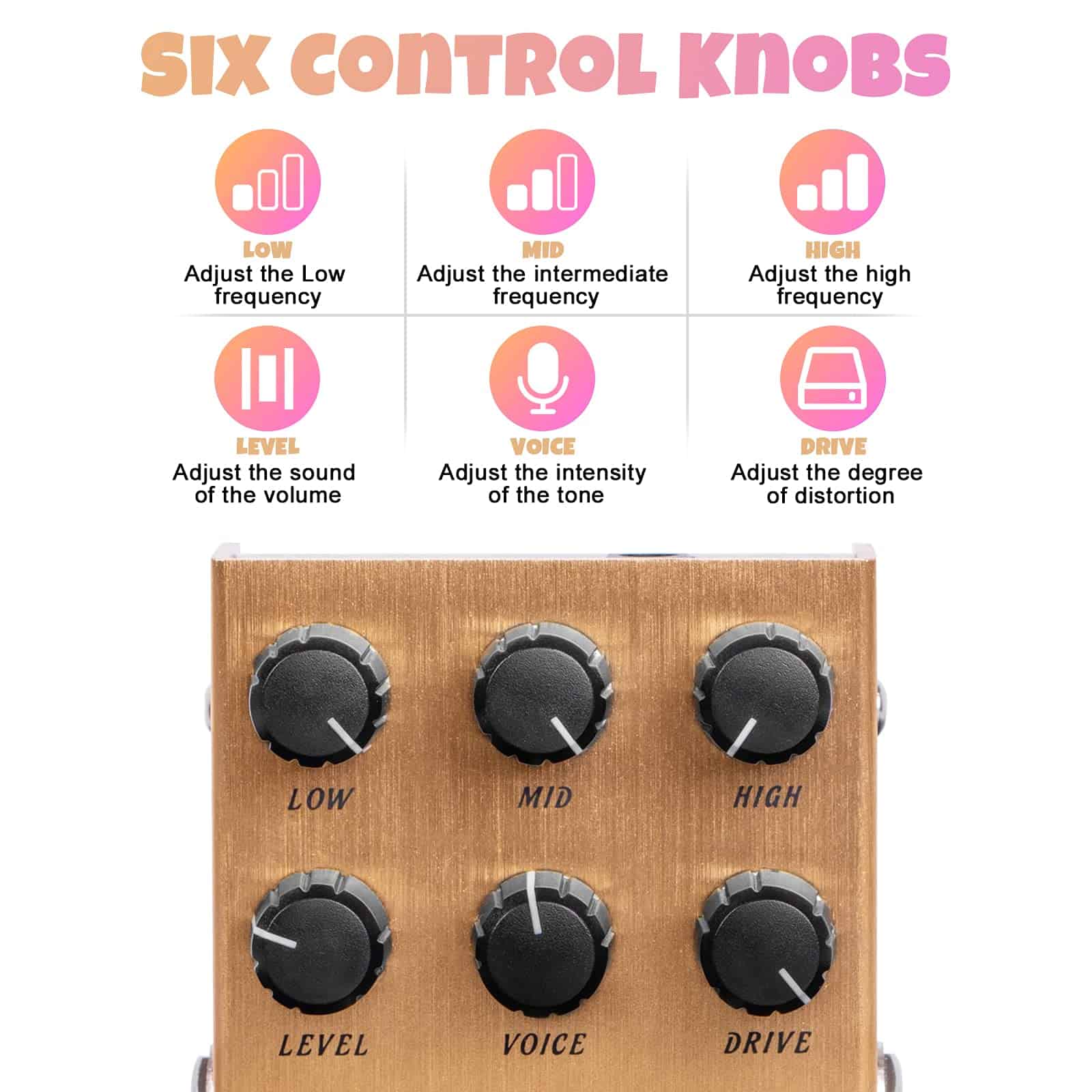 Pedal de guitarra Horse American Sound Overdrive de sonido - Imagen 5