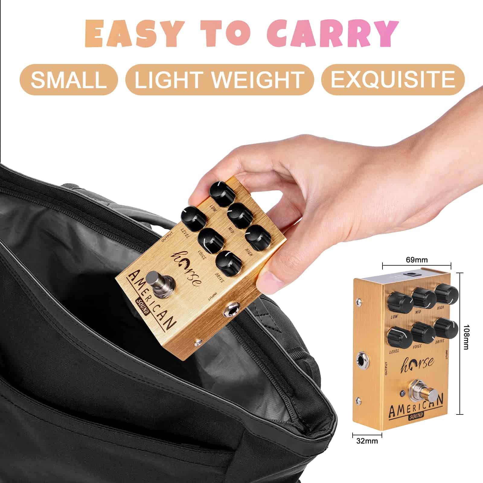 Pedal de guitarra Horse American Sound Overdrive de sonido - Imagen 7