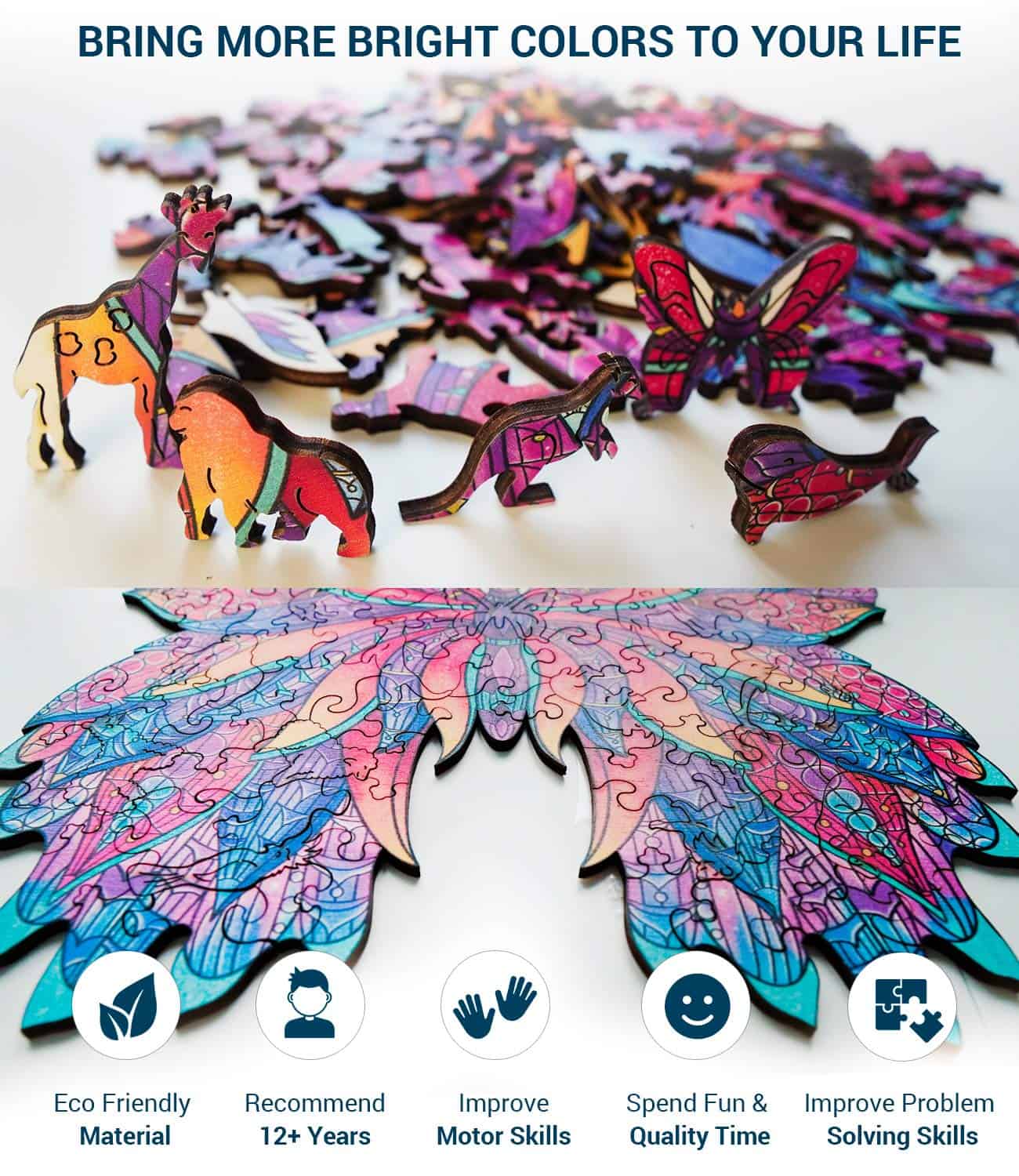 Rompecabezas de madera Hodslen Woods - Animales para niños - Imagen 6