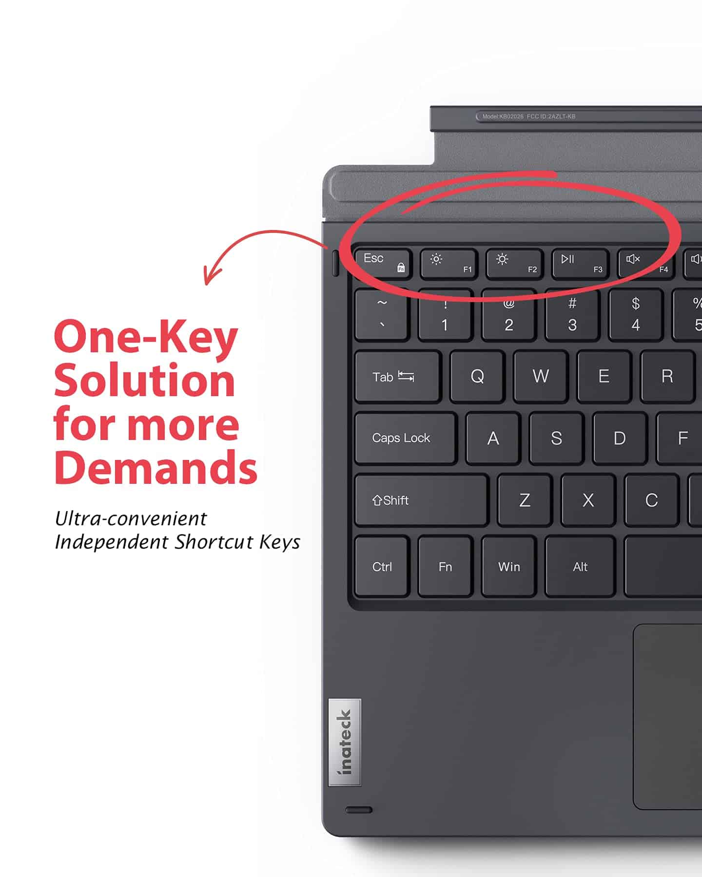 Teclado Inateck para Surface Pro 7, Bluetooth 5.0, - Imagen 8