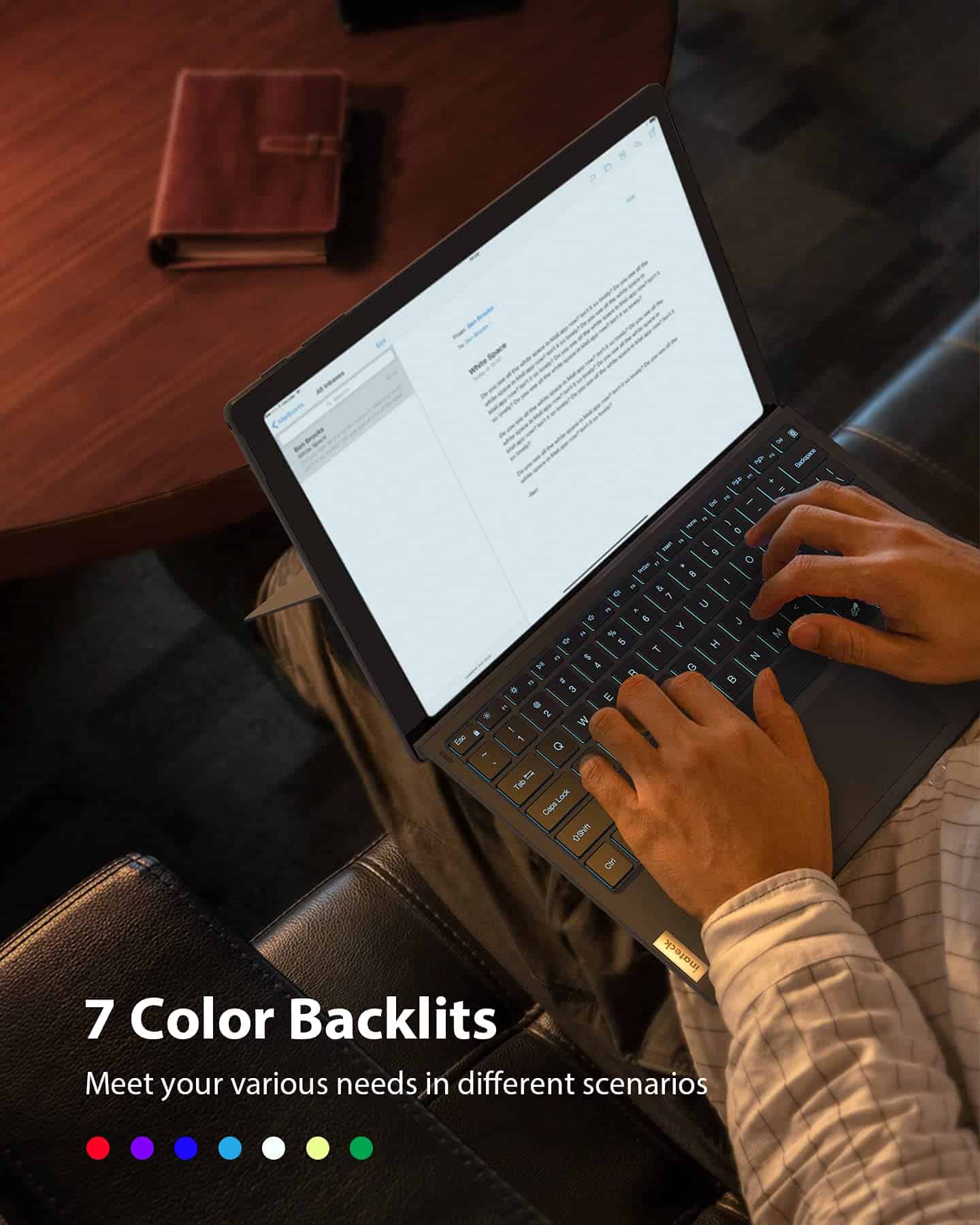 Teclado Inateck para Surface Pro 7, Bluetooth 5.0, - Imagen 5