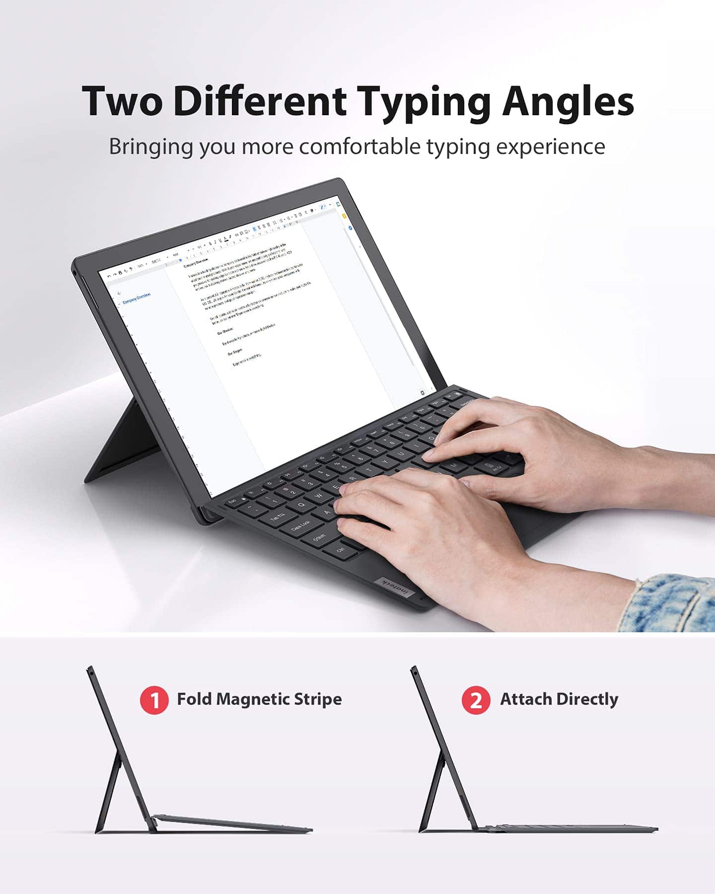 Teclado Inateck para Surface Pro 7, Bluetooth 5.0, - Imagen 9