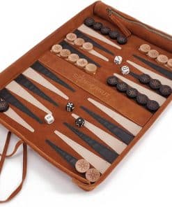 Juego de Backgammon Deluxe Portátil Sondergut Roll-up de