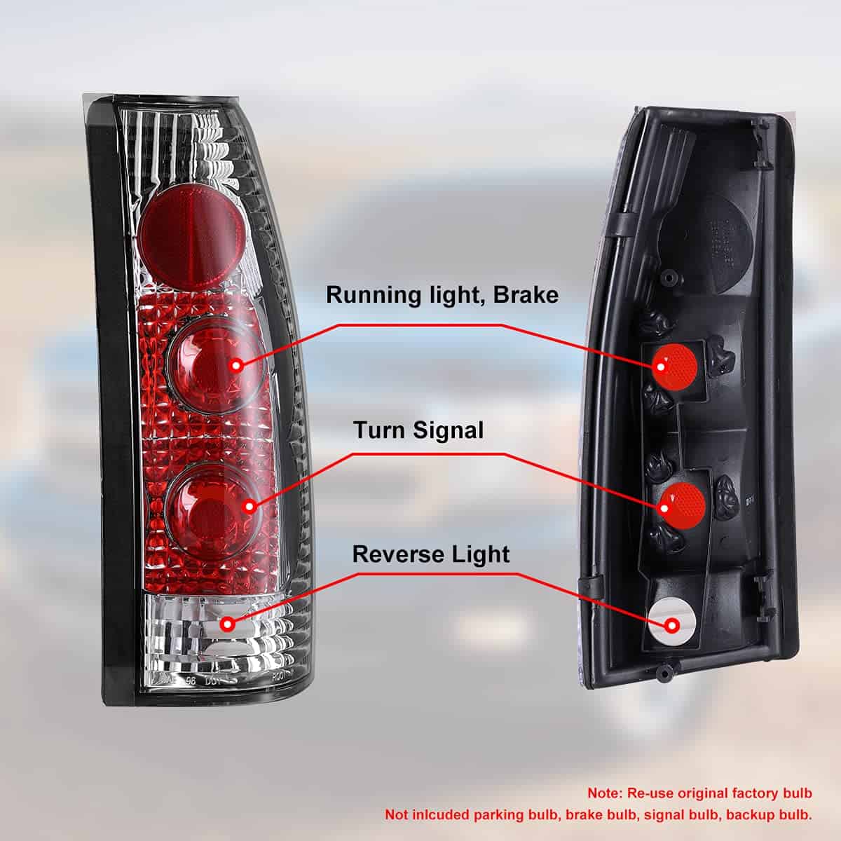 Conjunto de Luces Traseras para Chevy C/K 1500/ 2500/ 3500 - Imagen 7