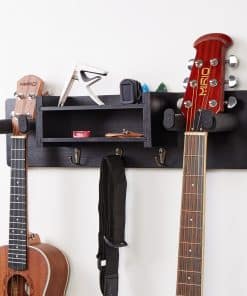 Soporte de pared doble para guitarra MIRIO en negro con