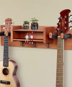 Soporte de Pared Doble para Guitarra MIRIO con Estante,