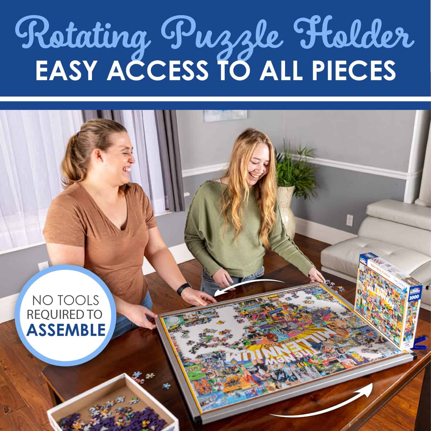 Bandejabandeja giratoria para rompecabezas de 1000 piezas - - Imagen 3