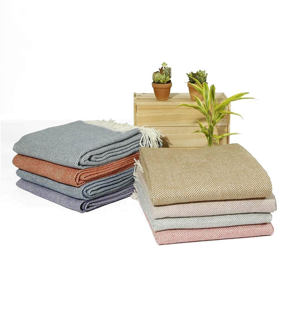 Manta de Lana 100% Baby Alpaca Diseño de Diamantes para - Imagen 8