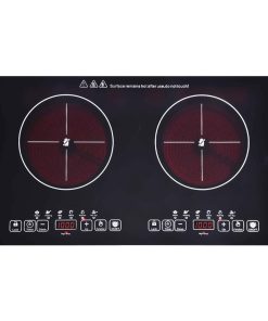 Placa de cocción eléctrica de 24 pulgadas con 2 quemadores