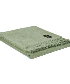 Manta de Lana de Alpaca Superfina - -Verde Hoja