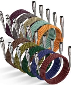 Cable XLR Ciwoda 3ft 10Pack, Nylon Trenzado Resistente de