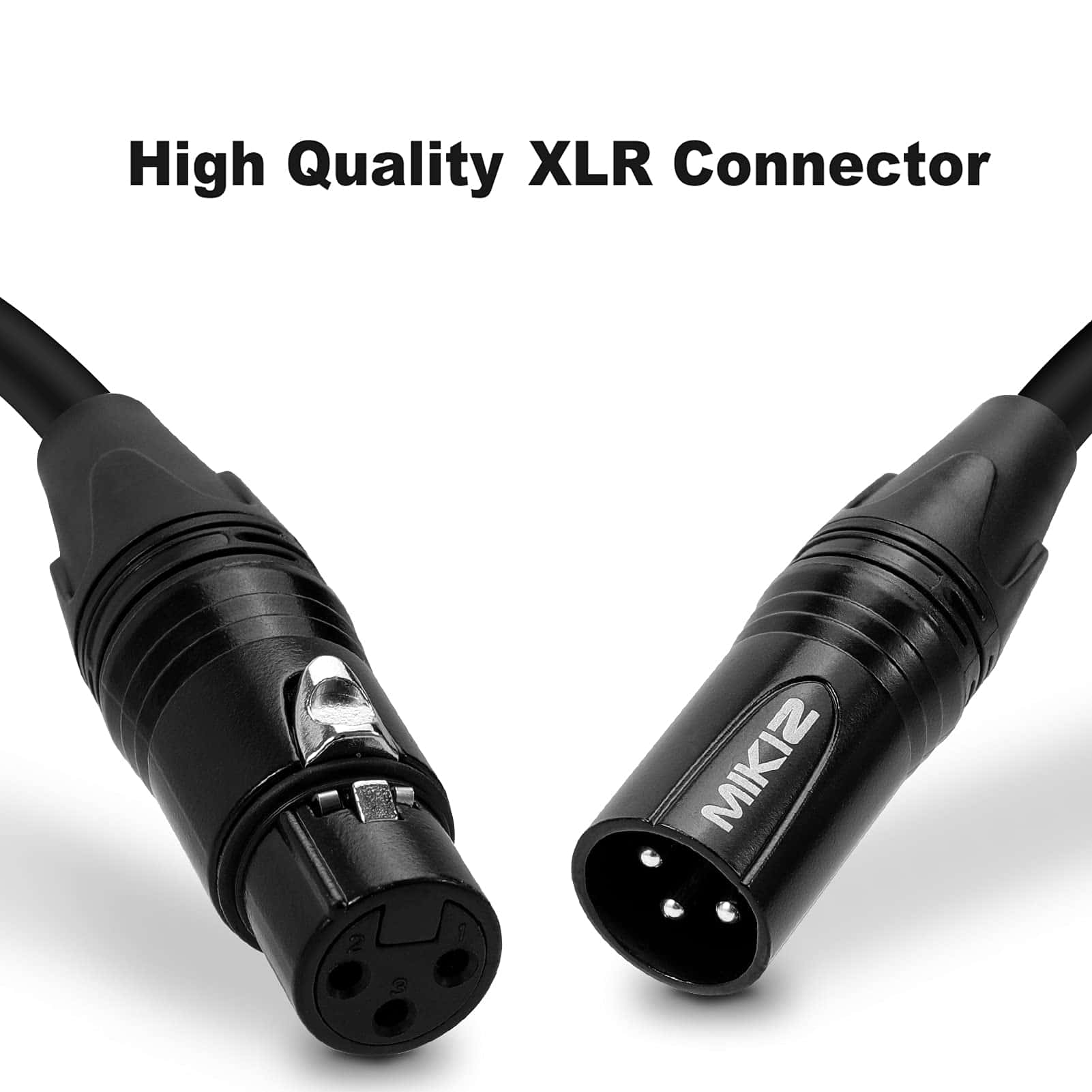Cables de Audio XLR Macho a Hembra 25 pies 2 Paquetes MIKIZ - Imagen 8