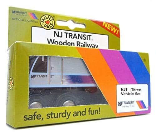 Conjunto de Tren Locomotora NJT Munipals de Madera New - Imagen 6
