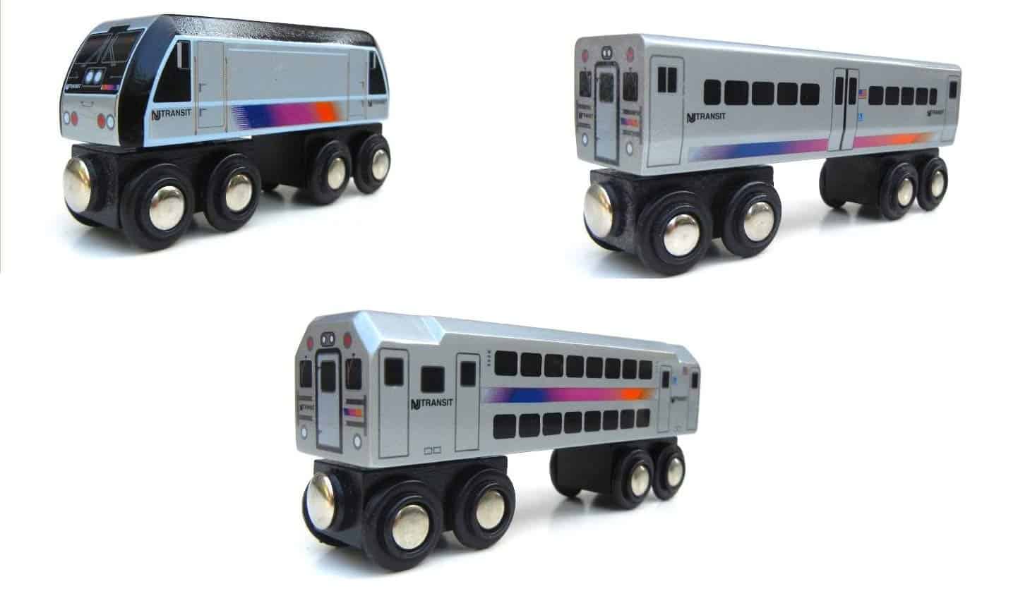 Conjunto de Tren Locomotora NJT Munipals de Madera New