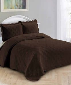 Juego de Colcha de Cama AZORE LINEN Sólido Cubrecamas