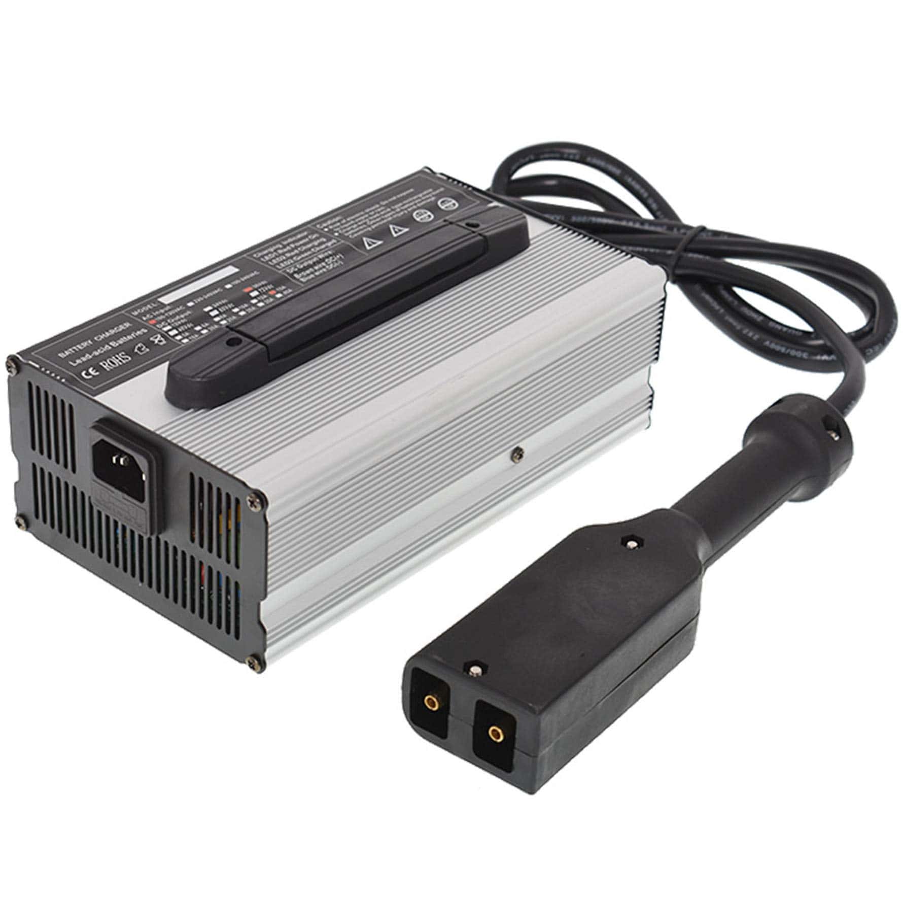 Cargador de batería de 36 voltios y 15 amperios con mango