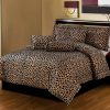 Juego de Ropa de Cama Tamaño King Estampado de Leopardo y