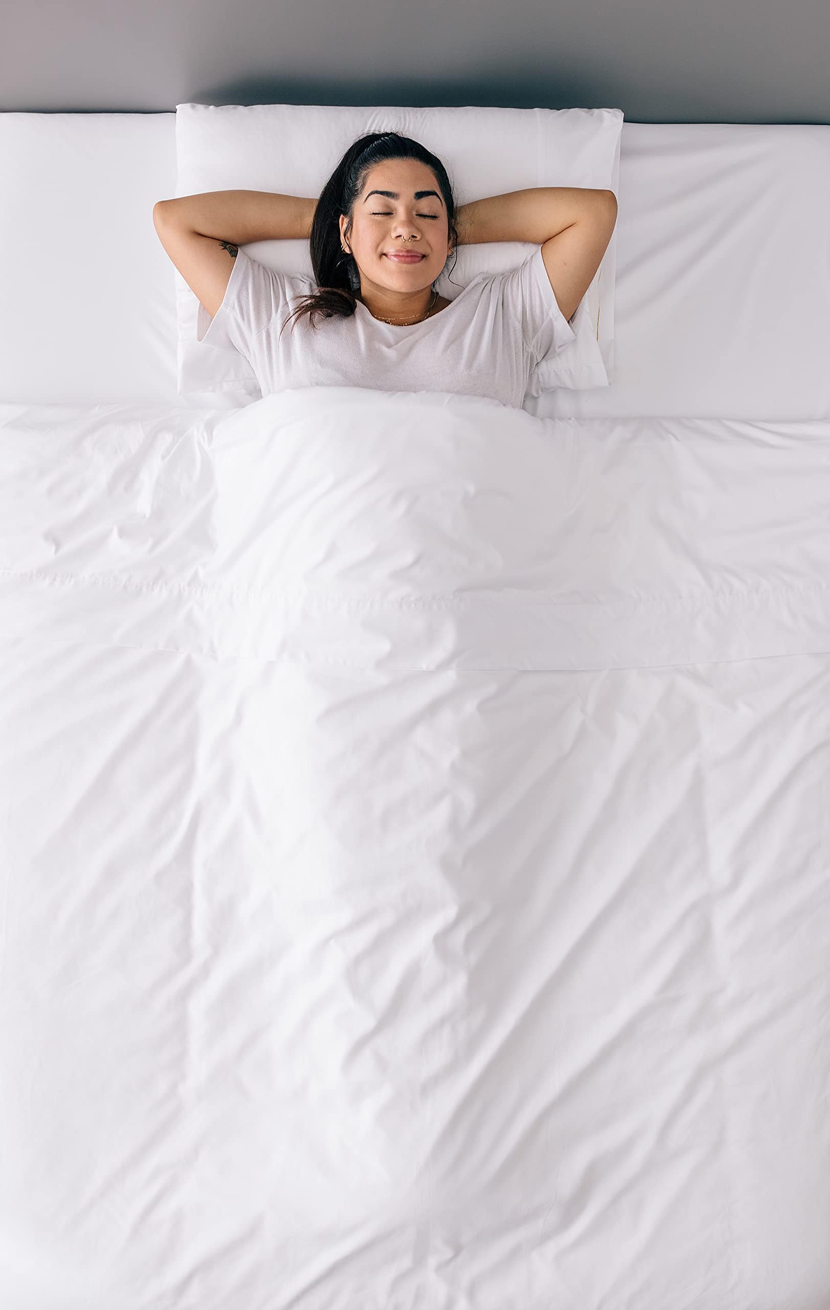 Juego de sábanas blancas de lujo con grabado en relieve - Imagen 4